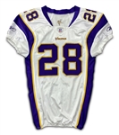 Adrian Peterson 11/11/07 Minnesota Vikings Game Worn Rookie Jersey - Photo Matched (NFL Auctions, Resolution LOA) 2 Team Repairs