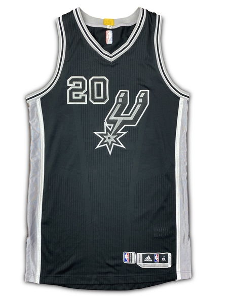 Manu Ginobili 2016-17 San Antonio Spurs Game Worn Road Jersey - Rare Statement Edition