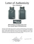 Manu Ginobili 2016-17 San Antonio Spurs Game Worn Road Jersey - Rare Statement Edition