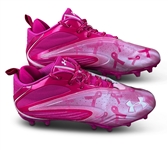 Julio Jones 10/23/16 Atlanta Falcons Game Worn Jet Jones Breast Cancer Awareness Cleats (ACC,Falcons COA)