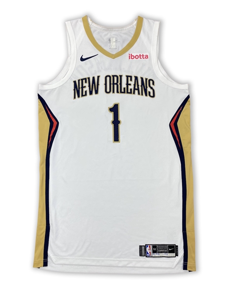Zion Williamson 2020-21 New Orleans Pelicans Game Worn Jersey - Photo Matched! 32 Point Dunkfest! (NBA/Meigray LOA)