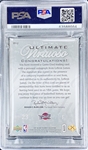 LeBron James 2007 Upper Deck Ultimate Virtuoso Autographed Materials (#04/25) Signed Dual Jersey Card - Bold Auto! PSA Authentic Auto 10