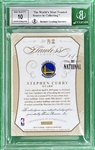 Stephen Curry 2014-15 Panini Flawless Patch Autographs Signed Game Used Jersey Patch Card #PA-SC - BGS MINT 9 - Stamped 1 of 1 2017 National