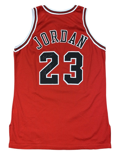 Michael Jordan 96-97 Chicago Bulls Game Worn & Signed Eastern Conference Finals Road Jersey - Photo Matched (RGU, MEARS A10, Bulls LOA)