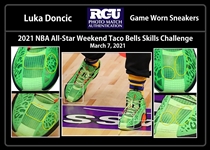 Luka Doncic 2021 NBA All-Star Weekend Taco Bell Skills Challenge Game Worn Sneakers - Photo Matched (Athlete's Club Co, RGU LOA)