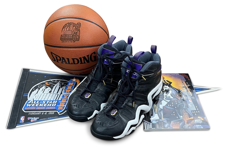 Kobe Bryant 1998 All-Star Game Worn Sneakers - Apparent Photo Match, Youngest Starter in NBA All-Star Game History (RGU LOA)