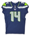 DK Metcalf 11/3/2019 Seattle Seahawks Game Worn ROOKIE Home Jersey - Photo Matched to Best Game of his Rookie Season, NFL Auctions COA