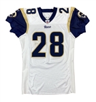 Marshall Faulk 2002 St. Louis Rams Game Worn Road Jersey - WeTrak Tag, Tristar Hologram