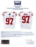 Nick Bosa 1/30/22 San Francisco 49ers Game Worn & Signed NFC Championship Game Jersey - Photo Matched to 2 Games! Unwashed (RGU, Athlete's Club Co)