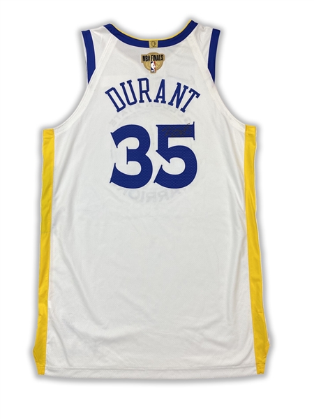 Kevin Durant 2019 Golden State Warriors Signed Issued Home NBA Finals Jersey