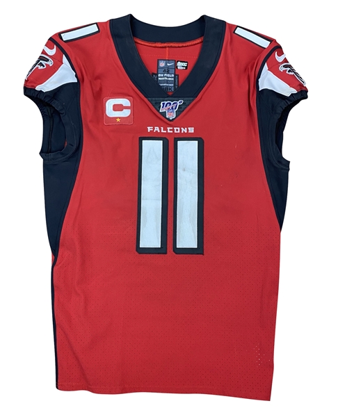 Julio Jones 12/8/2019 Atlanta Falcons Game Worn Home Jersey - Photo Matched, Unwashed (Athletes Club Co.)