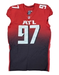 Grady Jarrett 10/10/1021 Atlanta Falcons Game Worn London Game Jersey (Falcons, Athlete's Club Co.) 