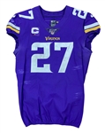 Jayron Kearse 9/8/2019 Minnesota Vikings Signed Game Worn Home Jersey - Photo Matched, Unwashed (Athletes Club Co.)