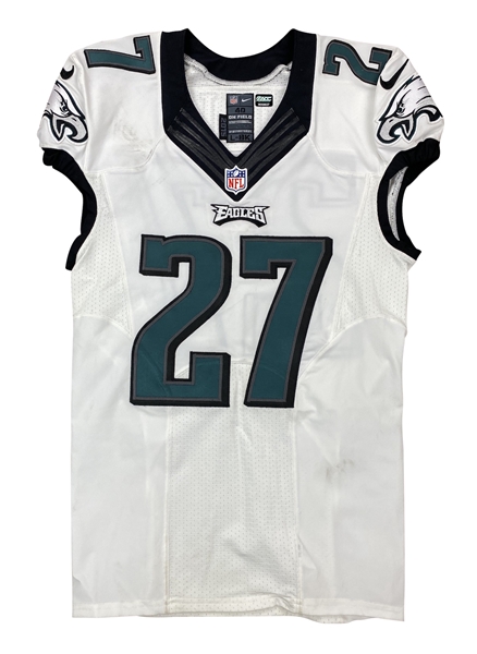 Malcolm Jenkins 2015 Philadelphia Eagles Signed Game Worn Road Jersey (Athletes Club Co.)