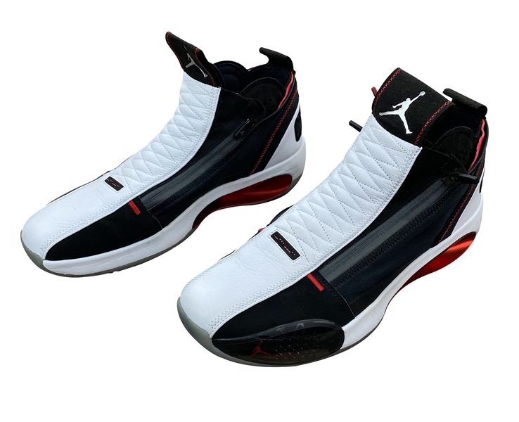 Tim Hardaway Jr. 2019 Game Worn Black/White Jordan Sneakers (Athletes Club Co.)