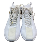 Luka Doncic 2020-21 Game/Practice Worn Player Sample White/Gold MLK Jordan Sneakers (Athlete's Club Co.)