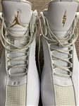 Luka Doncic 2020-21 Game/Practice Worn Player Sample White/Gold MLK Jordan Sneakers (Athlete's Club Co.)