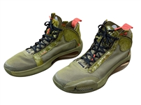 Zion Williamson 2019-20 Rookie Game/Practice Worn Bayou Boys Jordan Sneakers - Extensive Wear (Athlete's Club Co.)