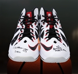 LeBron James 12/8/2012 Miami Heat Game Worn Photo Matched, Signed, Inscribed Nike 10 Sneakers – LE 1/1 – SI Photo Match & Upper Deck COAs (MVP and 2nd Championship Season)