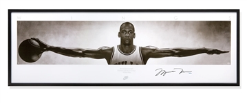 Michael Jordan Autographed/Signed “Wings” Poster Framed UDA Upper Deck