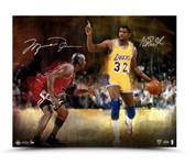 Michael Jordan & Magic Johnson Autographed/Signed Match Up 16 x 20 UDA / Upper Deck