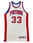 Grant Hill 1994-95 Detroit Pistons Game Worn Home Rookie Jersey - Team Sourced 