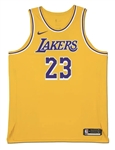 LeBron James Autographed/Signed Los Angeles Lakers Home Icon Edition Authentic Nike Jersey UDA / Upper Deck