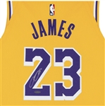 LeBron James Autographed/Signed Los Angeles Lakers Home Icon Edition Authentic Nike Jersey UDA / Upper Deck
