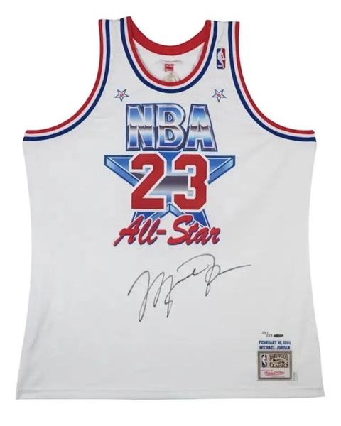 Michael Jordan Autographed/Signed 1991 NBA All-Star Game Mitchell & Ness Jersey LE 123 - UDA / Upper Deck