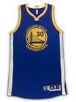 Stephen Curry 2015-16 Game Worn Golden State Warriors Road Jersey - Stained Collar, Loose Threads (Team Provenance/RGU 10)