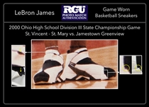 2000 LeBron James Ohio High School Division III Championship Game Worn & Dual-Signed Sneakers - Photo Matched - Family Provenance