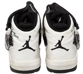 2000 LeBron James Ohio High School Division III Championship Game Worn & Dual-Signed Sneakers - Photo Matched - Family Provenance