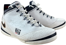 LeBron James 2012 TEAM USA Autographed Game Worn PHOTO MATCHED Nike “LeBron” Sneakers (RGU)