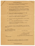 Albert Einstein Signed 1944 Manhattan Project Confidential Documents to President Roosevelt (JSA)