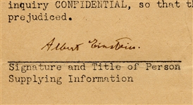 Albert Einstein Signed 1944 Manhattan Project Confidential Documents to President Roosevelt (JSA)