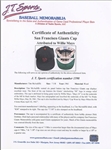 Willie Mays 1961 SF Giants Heavily Game-Used & Signed Cap Worn On Incredible Four Home Run Game! (JSA, Waite Hoyt & JT Sports)