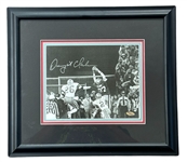 Dwight Clark Signed Photo 17x15 Framed Dislplay (Player Hologram)