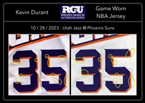 Kevin Durant 2023-24 Phoenix Suns Autographed Game Worn PHOTO MATCHED White Home Jersey - 2 Games (RGU)
