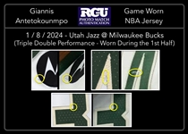 Giannis Antetokounmpo 2023-24 Milwaukee Bucks Autographed Game Worn PHOTO MATCHED White Home Jersey - TRIPLE DOUBLE (RGU)