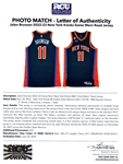 Jalen Brunson 2022-23 New York Knicks PHOTO MATCHED Game Worn Navy Road Jersey (RGU)