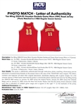 Yao Ming 2004-05 Houston Rockets Autographed PHOTO MATCHED Game Worn Hardwood Classic Road Jersey - Matched to 3 Games, Heavy Wear (RGU)