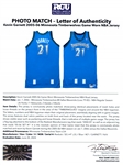 Kevin Garnett 2005-06 Minnesota Timberwolves PHOTO MATCHED Road Jersey, Extensive Wear, Team LOA  - 26 Pts 11 Rebs 2 Blks (RGU)
