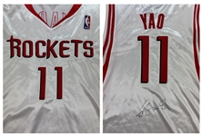 Yao Ming 2003-04 Houston Rockets Game Worn & Signed Home Jersey