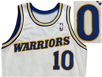 Tim Hardaway 1995-96 Golden State Warriors Game Worn & Signed Home Jersey