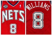 Deron Williams 2011-12 New Jersey Nets Game Worn Alternate Jersey - 35th Anniversary Patch