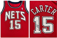 Vince Carter 2008-09 New Jersey Nets Photo Matched Game Worn & Signed Alternate Jersey - Matched to 8 Games, Season Long Wear (RGU Match LOA)