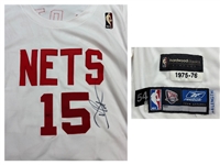 Vince Carter New Jersey Nets Team Issued Signed Hardwood Classic Home Jersey