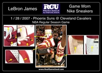 LeBron James 1/28/2007 Photo Matched Game Worn Nike Zoom Four Horsemen Sneakers (RGU Match LOA)