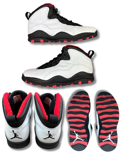 ***WITHDRAWN*** Michael Jordan 1995 Game Worn "Air Jordan X" Sneakers Photo Matched to "Im Back" 1st Victory