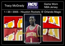 Tracy McGrady 2004-05 Houston Rockets PHOTO MATCHED Game Worn & Signed HWC Jersey - Matched to 3 Games! (RGU Match LOA)